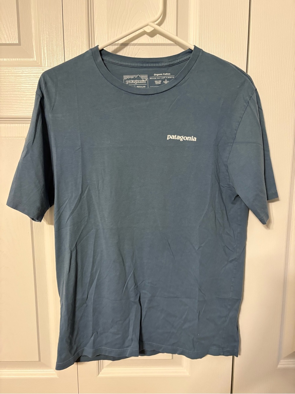 Patagonia Short-Sleeve Logo Tee in Slate Blue